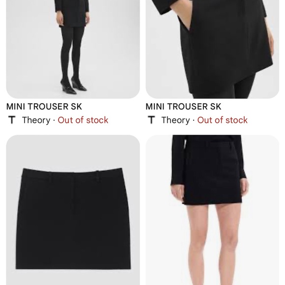 NWT THEORY Admiral Crepe Skirt size 12 - Picture 3 of 7